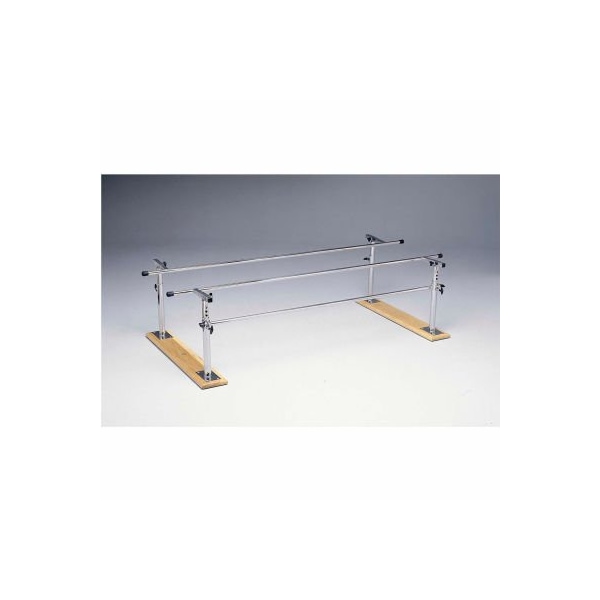 Fabrication Enterprises Wood Base Folding Parallel Bars, Height and Width Adjustable, 7' L 15-4000 - main